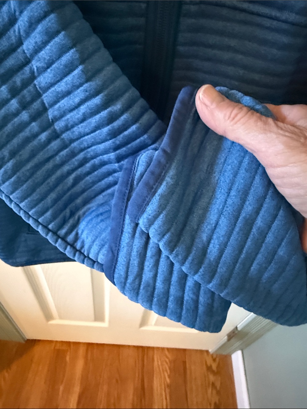 L.L.Bean Ribbed Airlight Full-Zip Knit Jacket in Blue - Picture 5 of 10